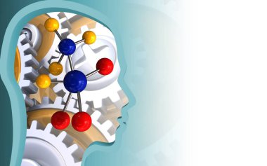 molekül arka plan üzerinde gösterimi