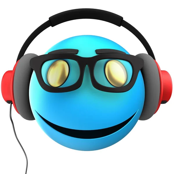 Blue emoticon smile — Stock Photo, Image