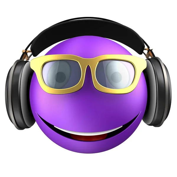 Sonrisa emoticono violeta —  Fotos de Stock