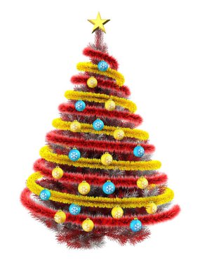 Kırmızı yılbaşı ağacı