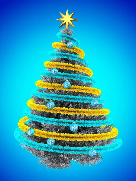 Árvore de Natal metálica — Fotografia de Stock