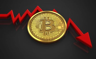 bitcoin arka plan üzerinde gösterimi
