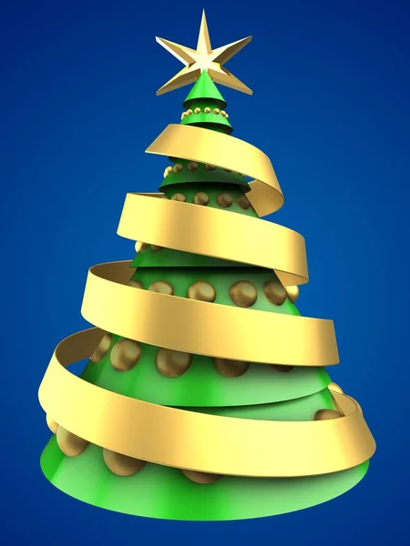 Albero di Natale verde — Foto Stock