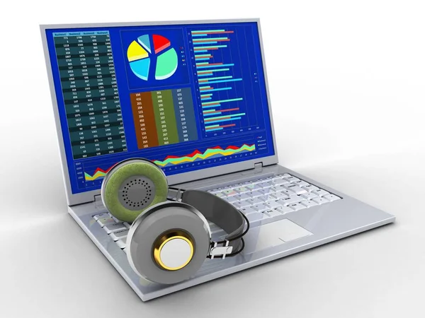 dizüstü bilgisayar arka plan üzerinde gösterimi