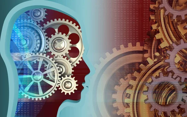 Gears'ı kırmızı bir arka plan üzerinde