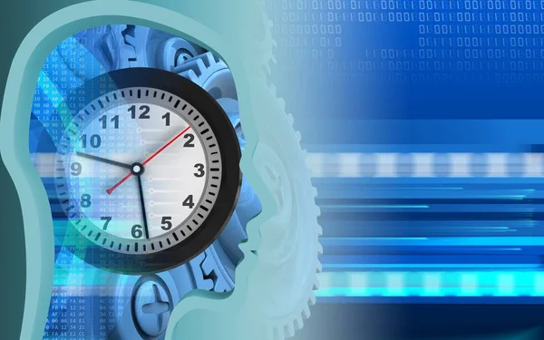  Cyber arka plan üzerinde saat