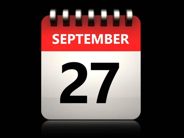 Εικονογράφηση της 27 Σεπτεμβρίου ημερολόγιο — Φωτογραφία Αρχείου