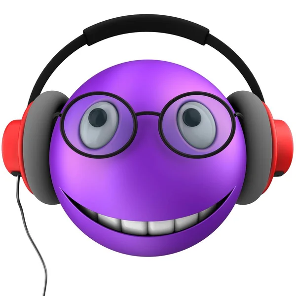 Фіолетовий смайлика посмішка — стокове фото