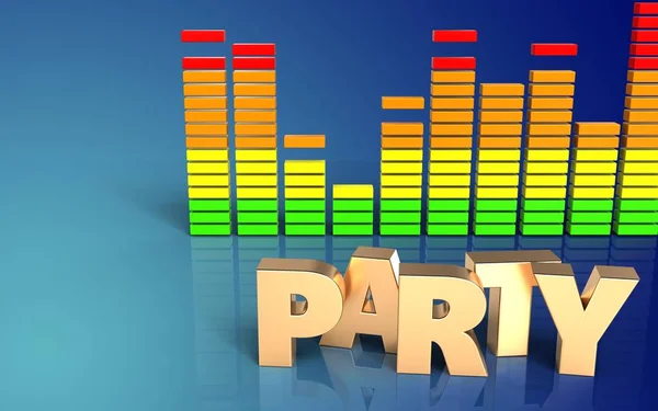 Illustration of party sign — Stock Photo, Image