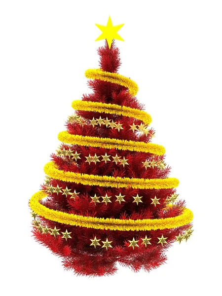 Roter Weihnachtsbaum — Stockfoto