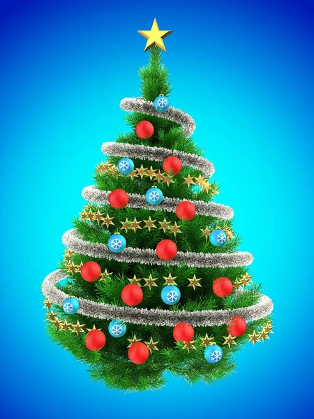 Πράσινο χριστουγεννιάτικο δέντρο — Φωτογραφία Αρχείου