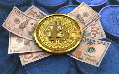 bitcoin arka plan üzerinde gösterimi