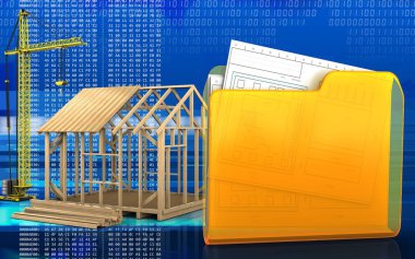 çerçeve ev çizimi