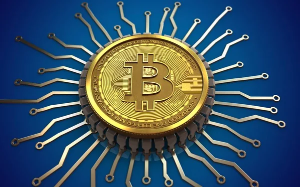 bitcoin arka plan üzerinde gösterimi