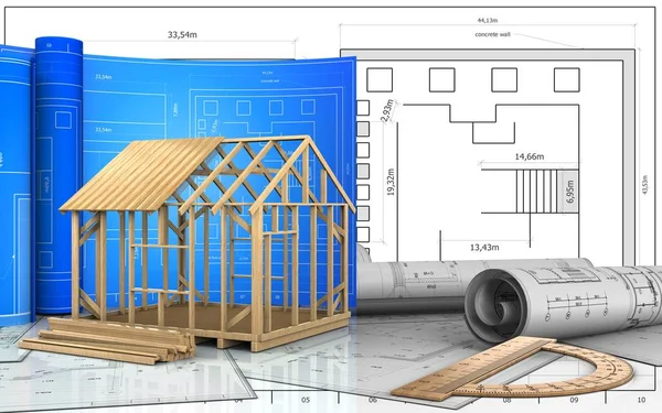 Ilustración de la casa marco —  Fotos de Stock