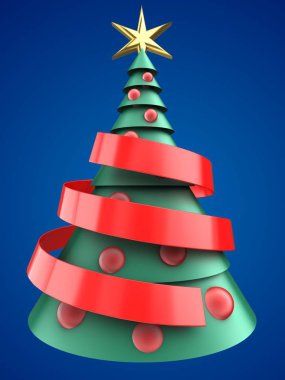 yeşil ve mavi xmas ağacı