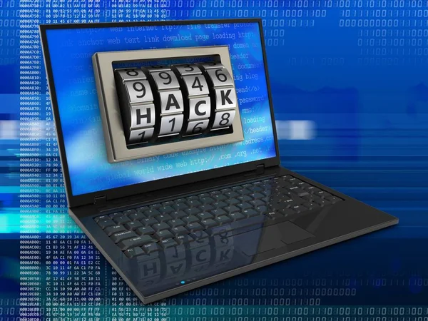 Illustration of laptop computer — Stock Photo, Image