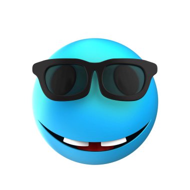 Mavi ifade gülümseme