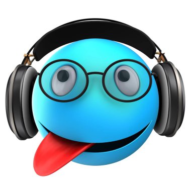 Mavi ifade gülümseme