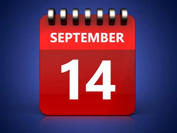 Illustration du calendrier du 14 septembre — Photo