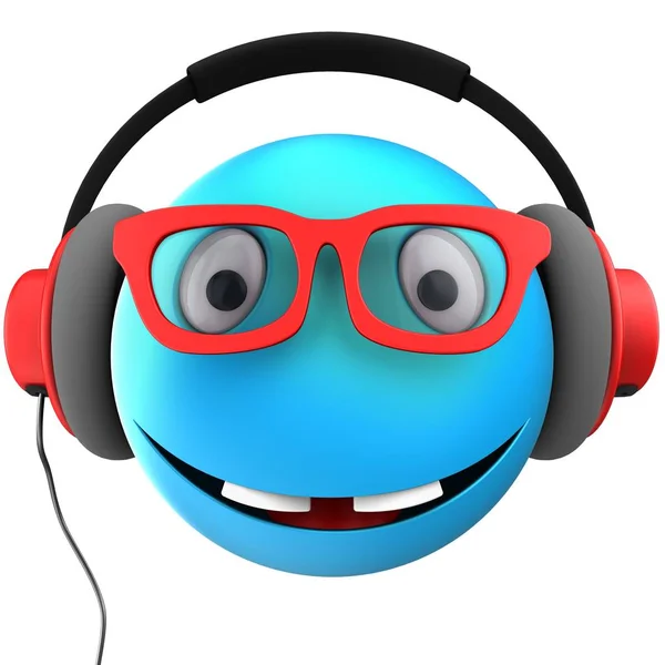 Blue emoticon smile — Stock Photo, Image