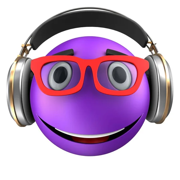 Violet emoticon smile — Stock Photo, Image