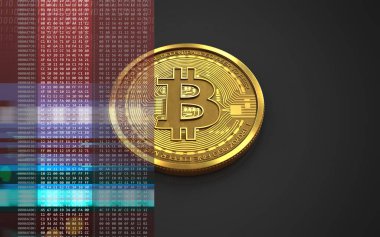 bitcoin arka plan üzerinde gösterimi 