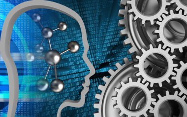 molekül arka plan üzerinde gösterimi