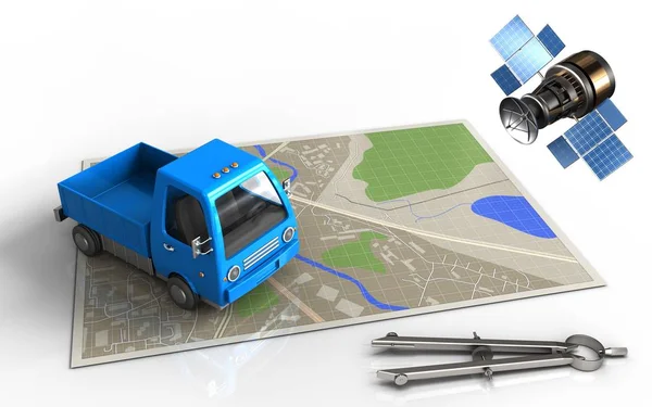 kamyon ve gps uydu ile göster