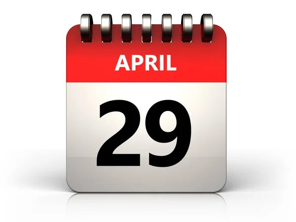 Ilustracja 29 kwietnia kalendarza — Zdjęcie stockowe