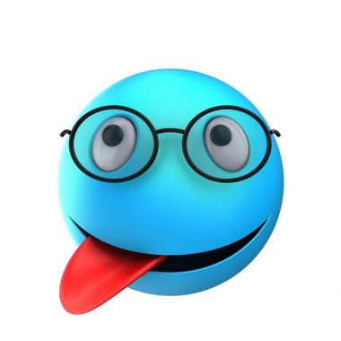 Mavi ifade gülümseme