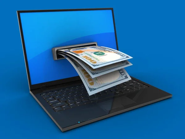 Illustration of laptop computer — Stock Photo, Image