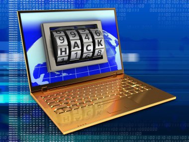 Altın bilgisayar çizimi 