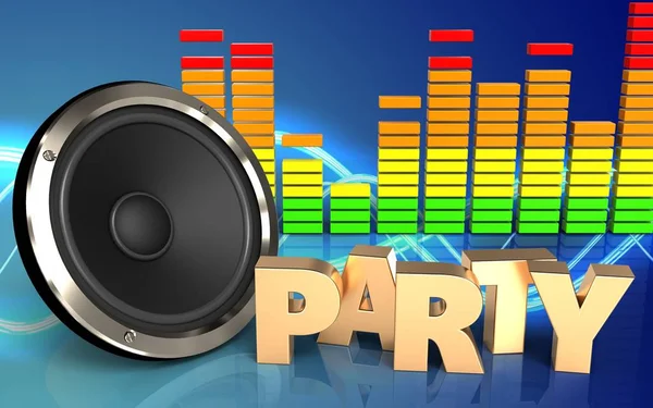 Soundhintergrund mit Parteizeichen — Stockfoto