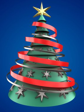 yeşil ve mavi xmas ağacı