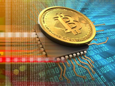 bitcoin arka plan üzerinde gösterimi 