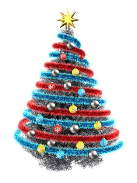 Metalen kerstboom — Stockfoto
