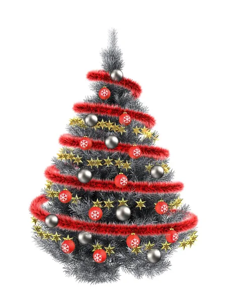 Metallischer Weihnachtsbaum — Stockfoto