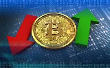 bitcoin arka plan üzerinde gösterimi 