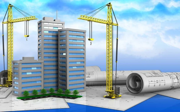 Illustration of living quarter — Stock Photo, Image