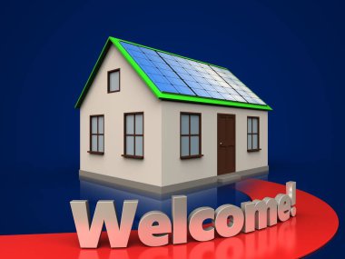  güneş paneli ile ev 
