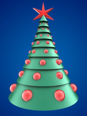 yeşil ve mavi xmas ağacı