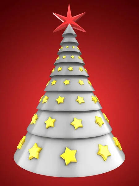 Weißer Weihnachtsbaum — Stockfoto