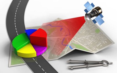 harita kağıt iş verileriyle