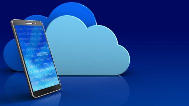 bulutlar mavi degrade arka plan üzerinde