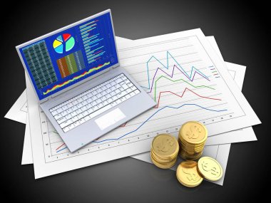 Illustration diyagram kağıtları