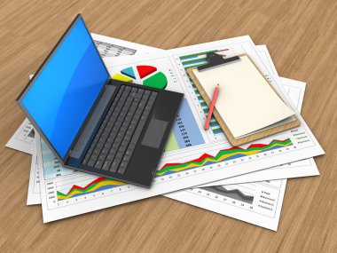 illüstrasyon iş belgelerinin