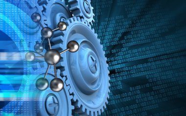 molekül arka plan üzerinde gösterimi