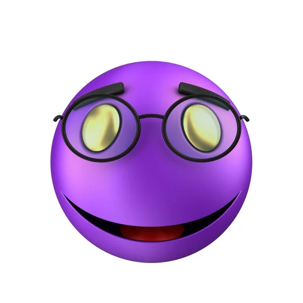 Violet emoticon smile — Stock Photo, Image