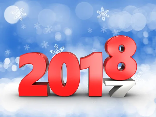 Illustration of 2018 year over  background — Stock Photo, Image